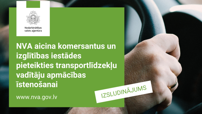 NVA aicina komersantus un izglītības iestādes pieteikties transportlīdzekļu vadītāju apmācības īstenošanai