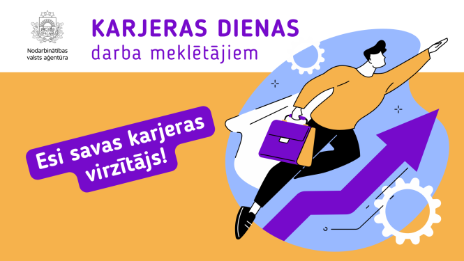 NVA logo, tekstuāls saturs