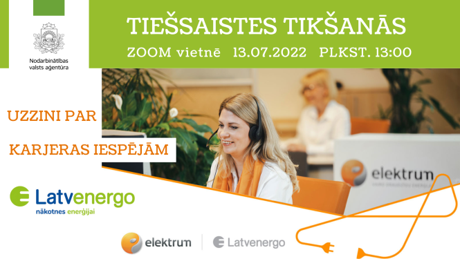 NVA logo , LATVENERGO logo, tektstuāls saturs