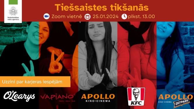 Tiešsaistes tikšanās par darba un karjeras iespējām ar APOLLO GROUP uzņēmumiem - KFC un O’Learys