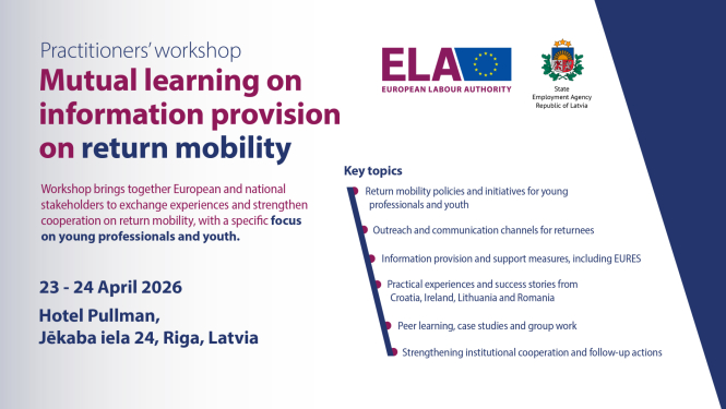 Lapa attēlo informāciju par semināru angļu valodā