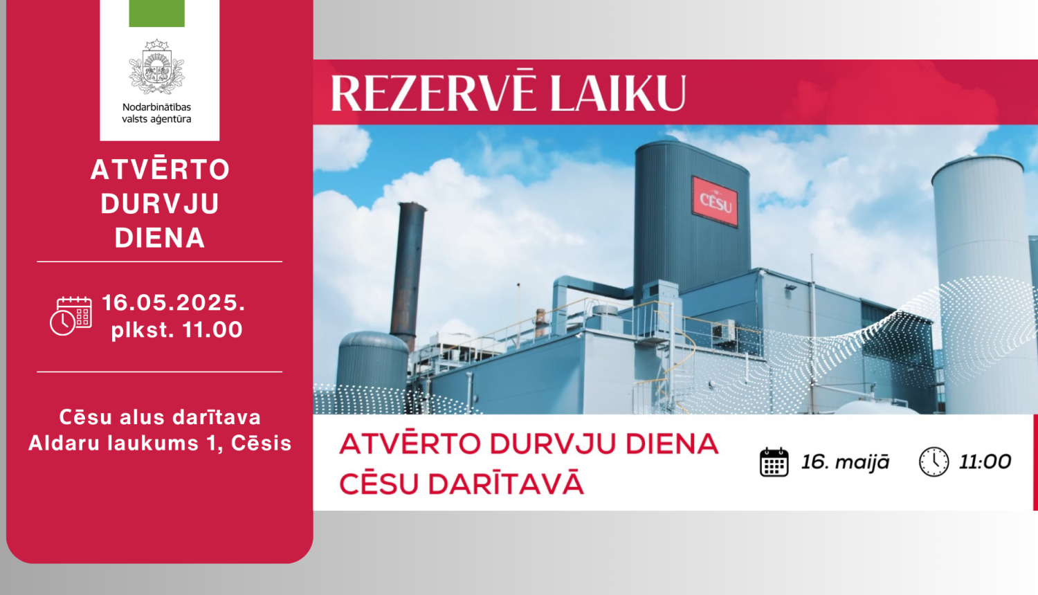 Klātienes tikšanās Cēsīs par darba un karjeras iespējām AS “Cēsu alus”