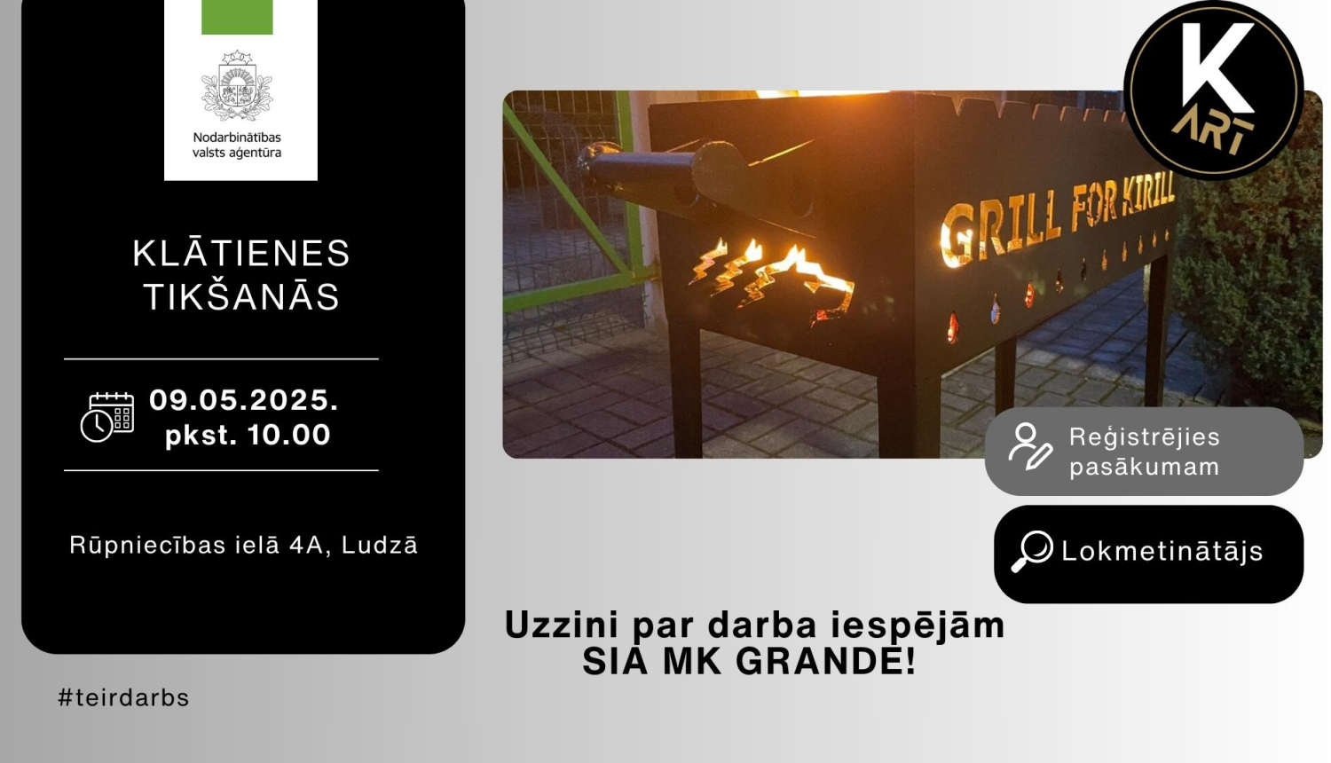 Klātienes tikšanās Ludzā par darba un karjeras iespējām SIA "MK GRANDE"