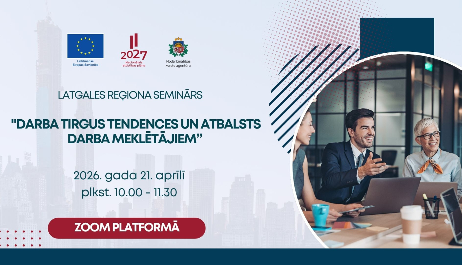 Lapā attēlota sanāksme birojā un atkārtota semināra informācija