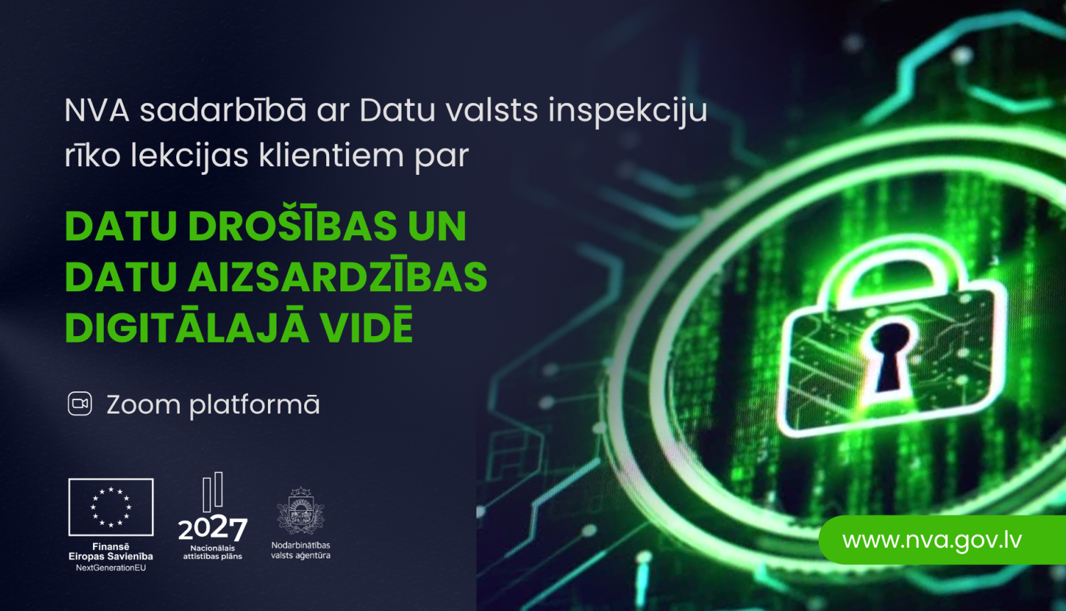 Tiešsaistes lekcija “Datu drošība un aizsardzība digitālajā vidē”