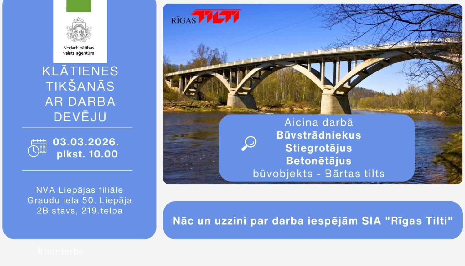 Tikšanās ar darba devēju-Rīgas tilti-Liepāja