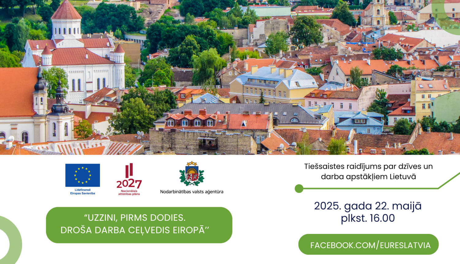 Ilustratīvs attēls: Pilsētas panorāma ar vēsturiskām ēkām un baznīcām. Visa Informācija zem attēla.