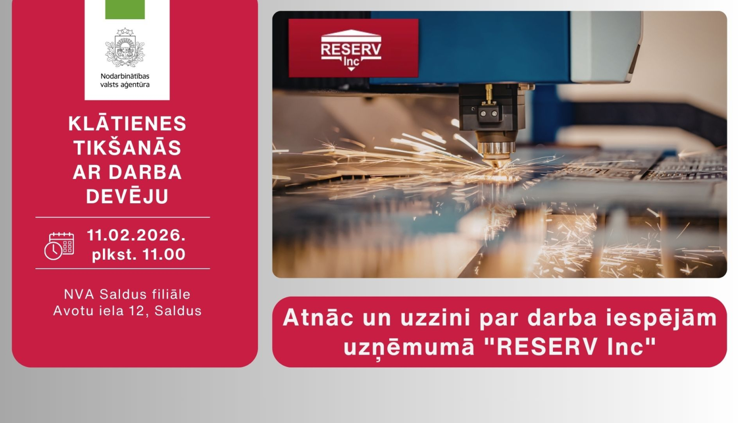 Tikšanās ar darba devēju-Reserv inc-Saldus