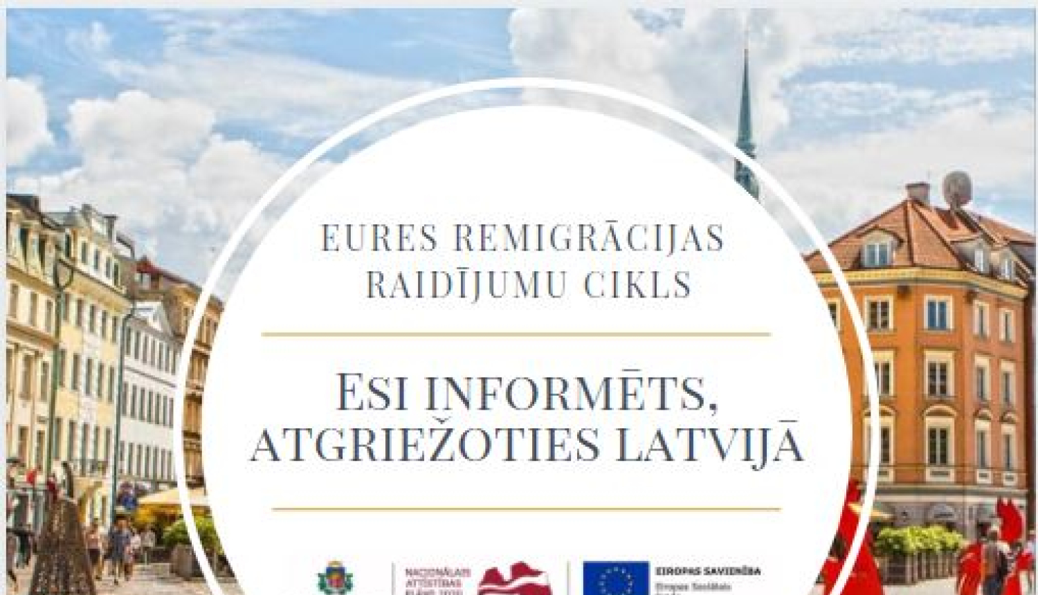 NVA logo, ESF logo ansamblis, teksts, foto: Vecrīga