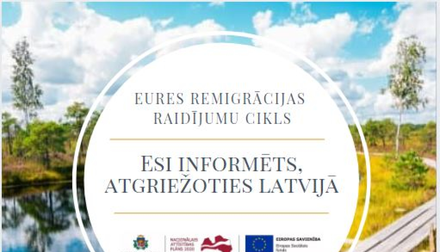 NVA logo, logo ansamblis (ESF​), teksts, foto: dabas taka