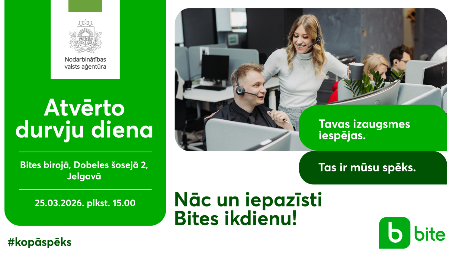 Tikšanās ar SIA "Bite Latvija" Jelgavā makets. Attēlā redzami darbinieki birojā.