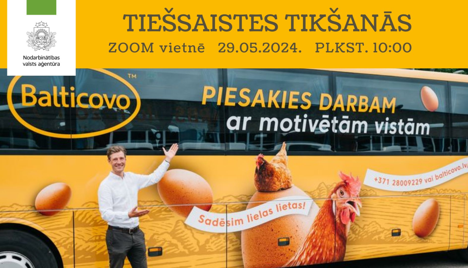 Tiešsaistes tikšanās par darba un karjeras iespējām AS “Balticovo”