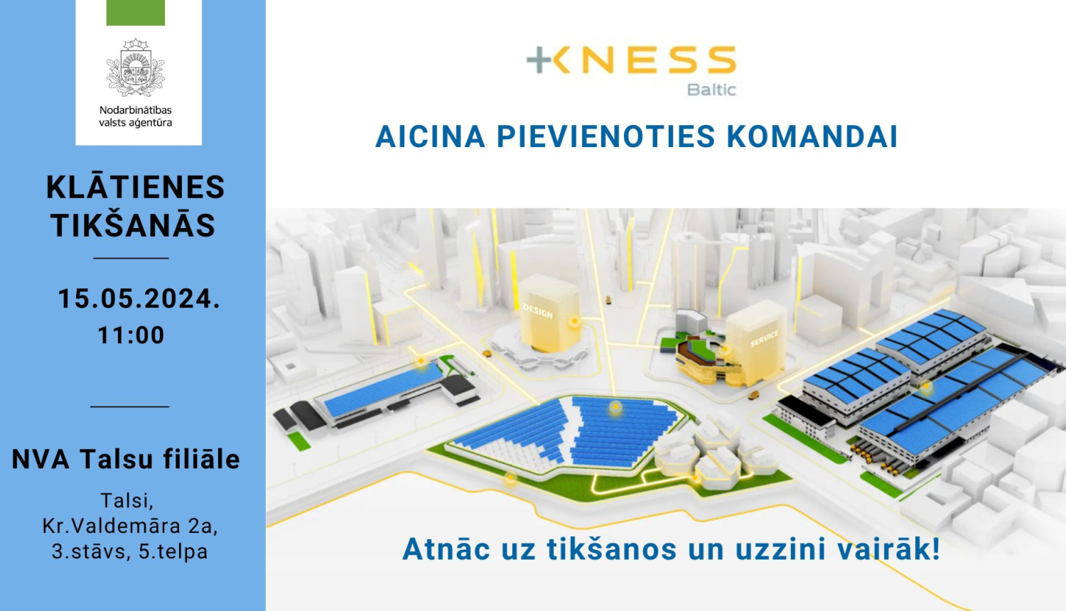 KLĀTIENES tikšanās TALSOS par darba iespējām uzņēmumā “KNESS Baltic”