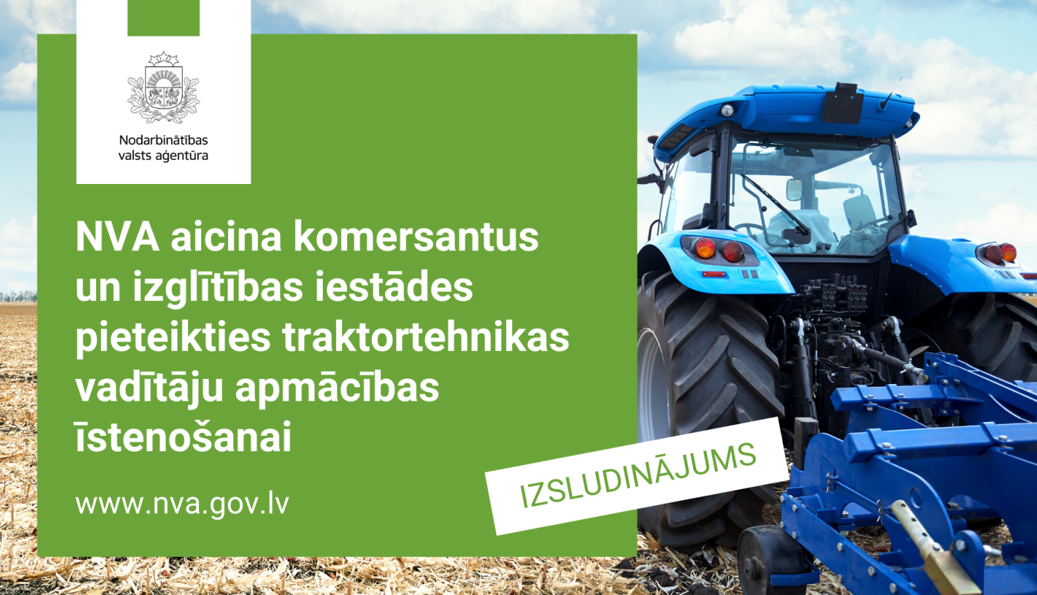 NVA logo, teksts, foto: traktors