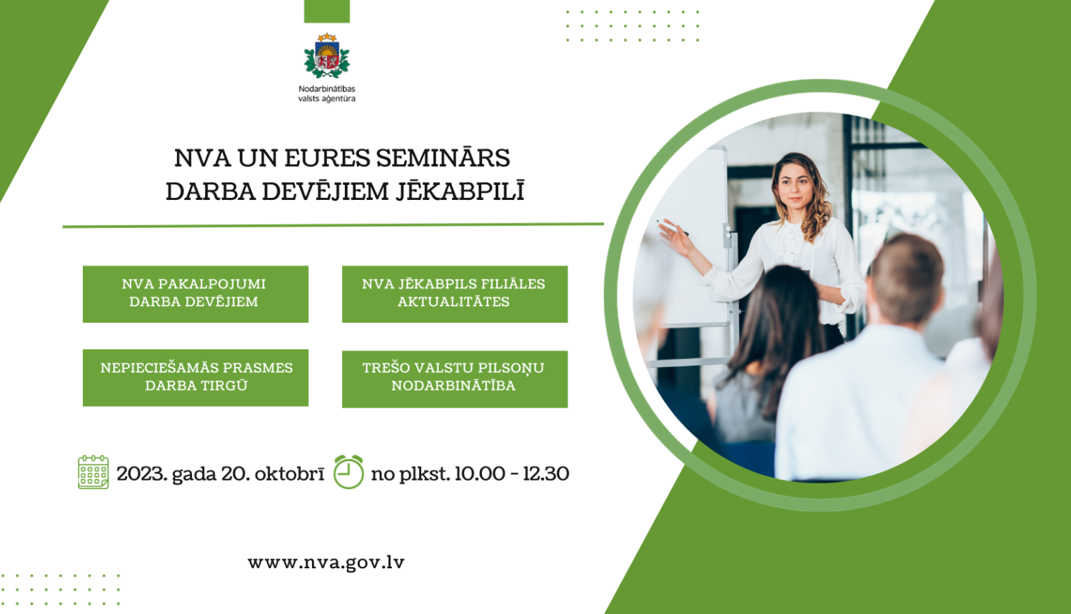 NVA un EURES seminārs Jēkabpils novada darba devējiem