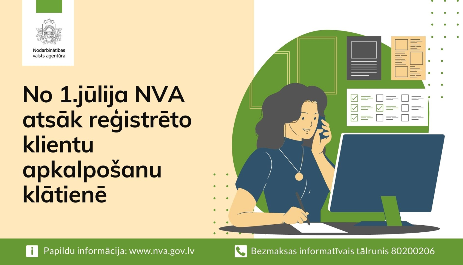 No 1.jūlija NVA atsāk reģistrēto klientu apkalpošanu klātienē