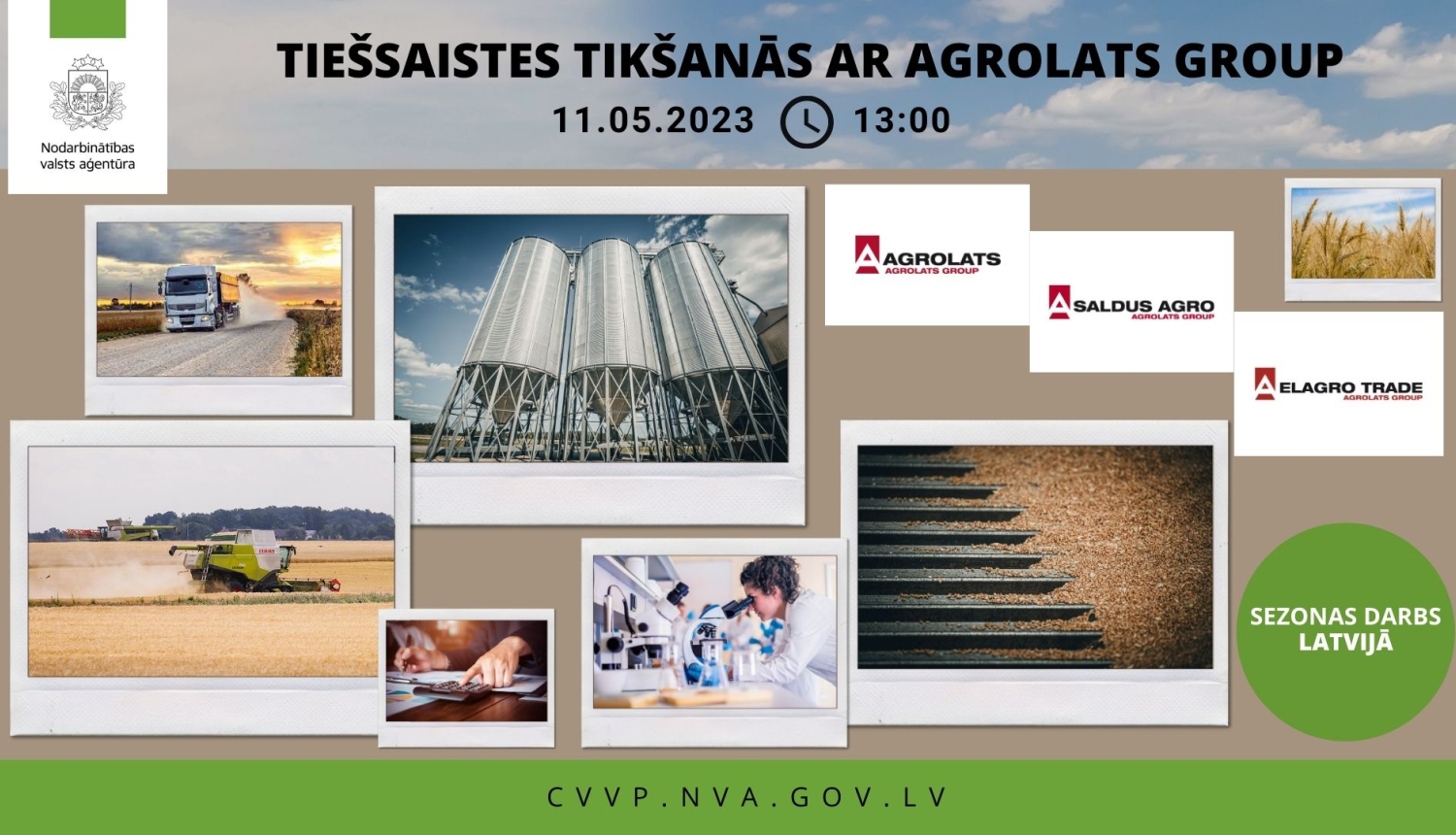  TIEŠSAISTES tikšanās par darba iespējām AGROLATS GROUP