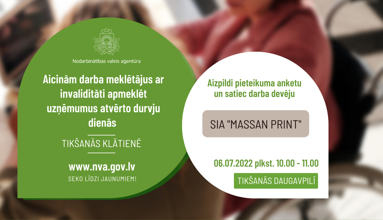 NVA logo un tektstuāls saturs