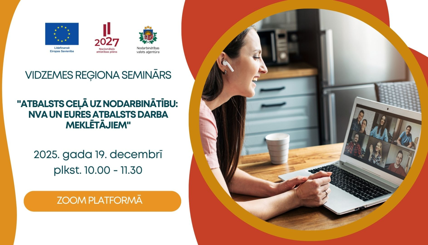 Informācija darba meklētājiem par Vidzemes reģiona tiešsaistes semināru