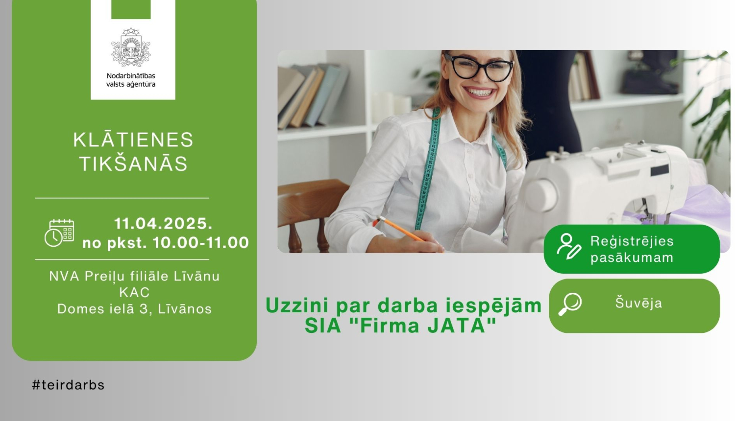 Klātienes tikšanās Līvānos par karjeras iespējām uzņēmumā SIA “Firma JATA”