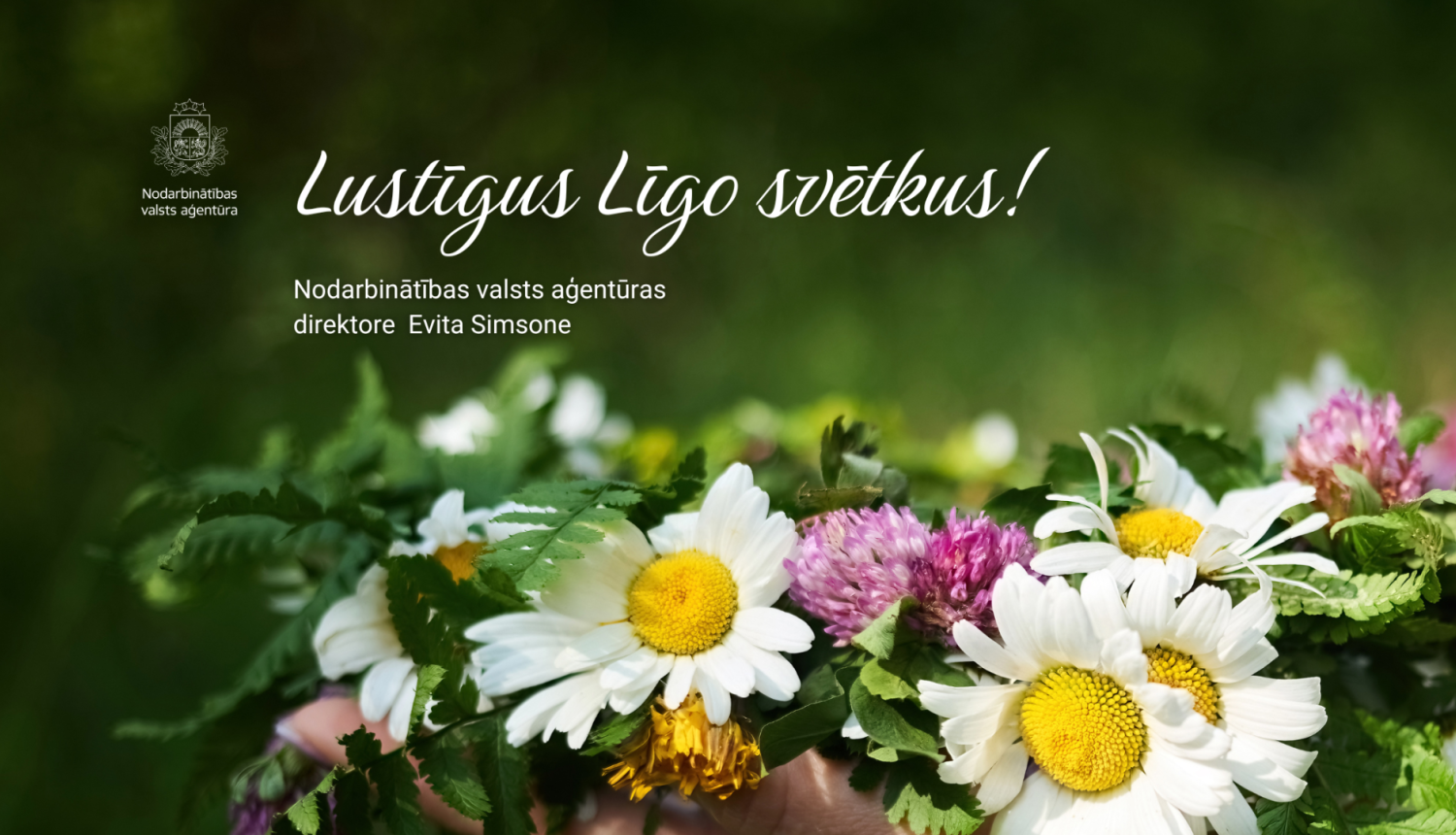 Ziedu vainags ar lauku ziediem