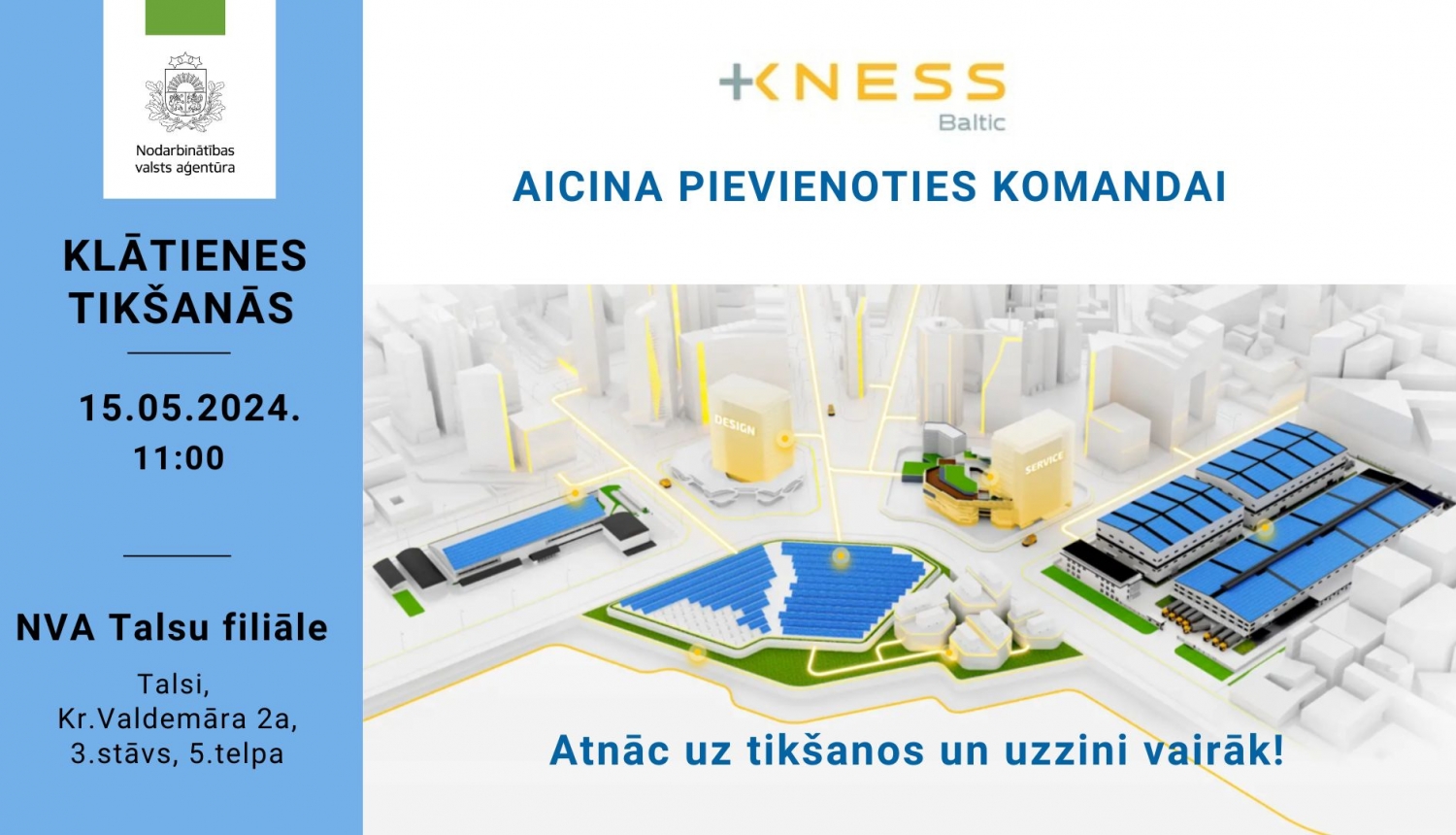 KLĀTIENES tikšanās TALSOS par darba iespējām uzņēmumā “KNESS Baltic”