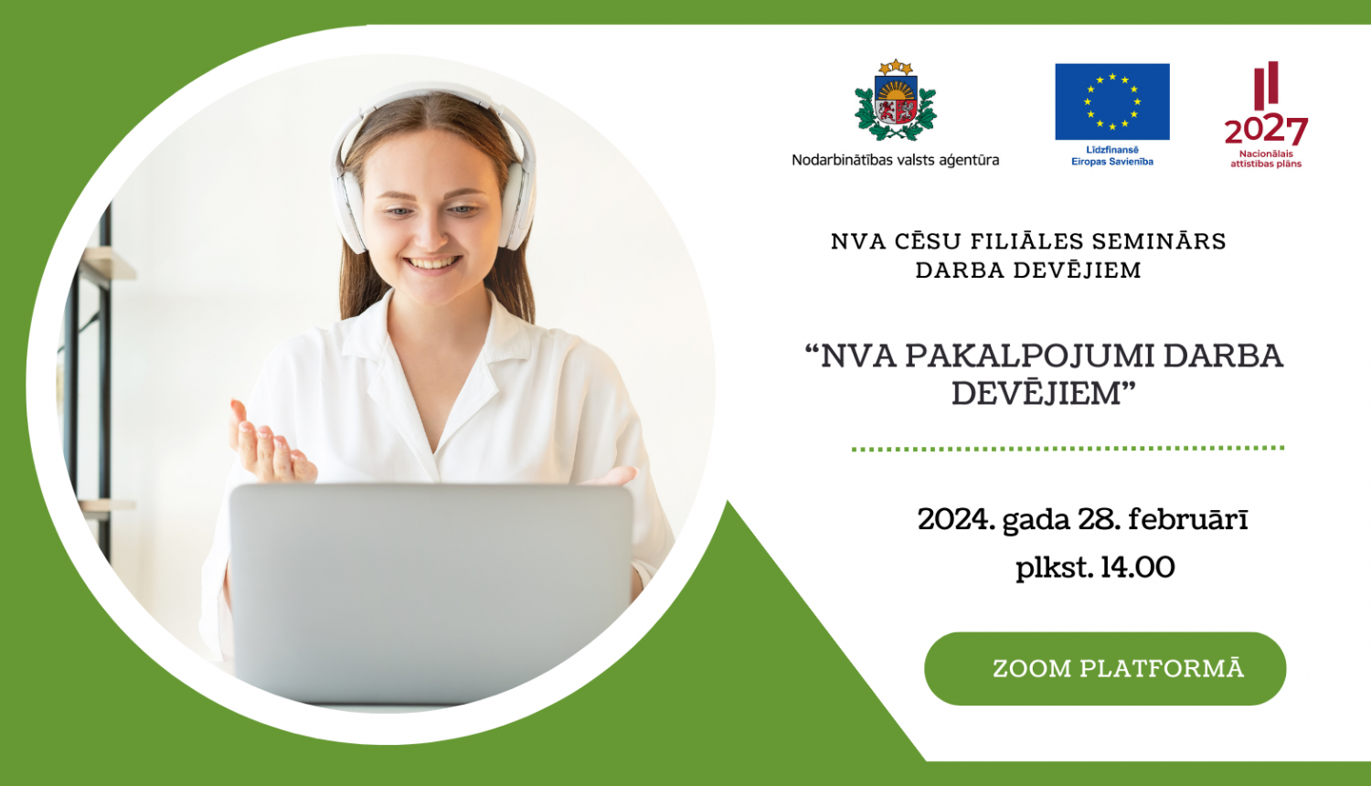 NVA Cēsu filiāles tiešsaistes seminārs darba devējiem “NVA pakalpojumi darba devējiem”
