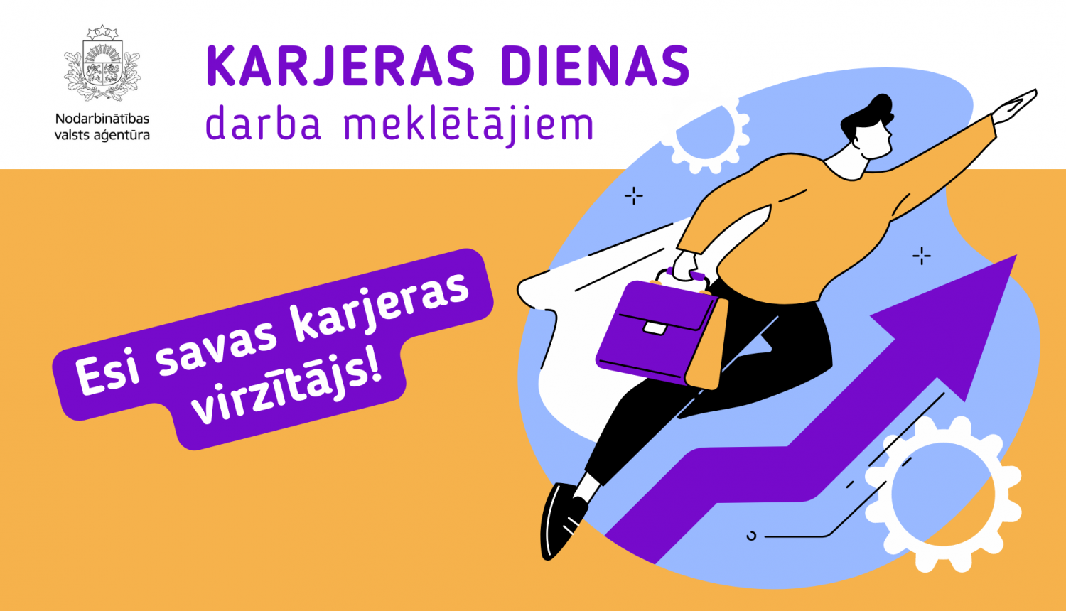 NVA logo, tekstuāls saturs