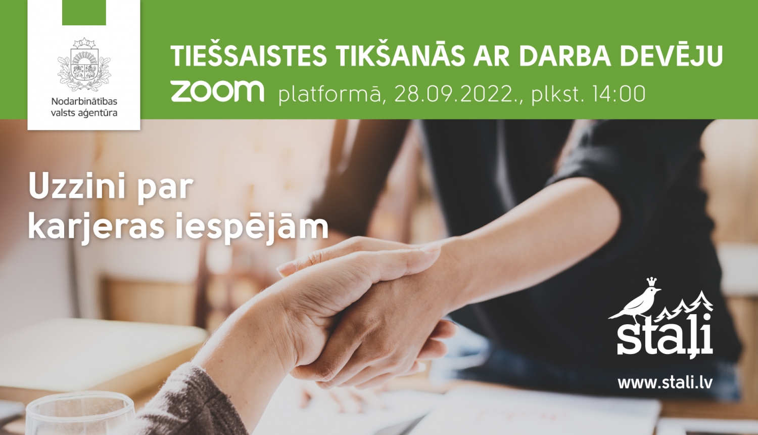 Tiešsaistes tikšanās par darba un karjeras iespējām uzņēmumā SIA ‘’Staļi’’ 28.09.2022.