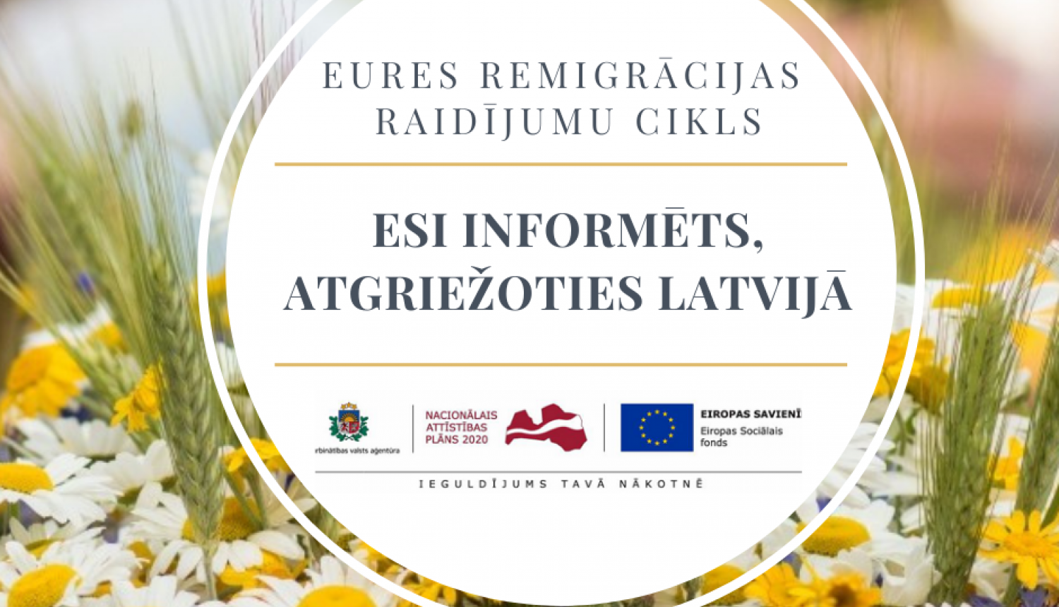 30. jūnija NVA un EURES tiešsaistes raidījuma “Esi informēts, atgriežoties Latvijā” tēma - remigrantu bērnu integrācija Latvijas izglītības sistēmā