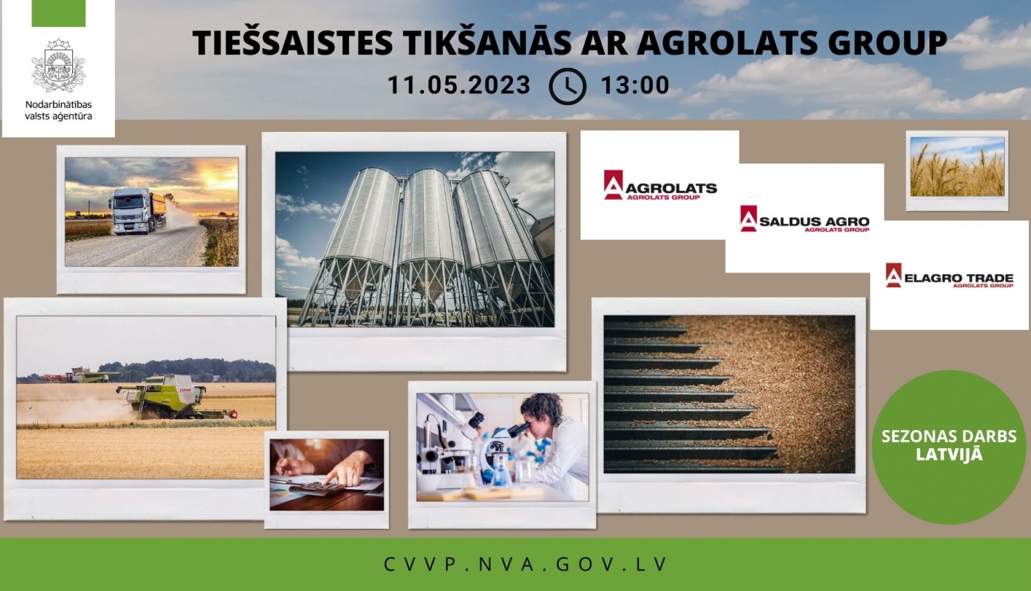 Tiešsaistes tikšanās par darba un prakses iespējām AGROLATS GROUP