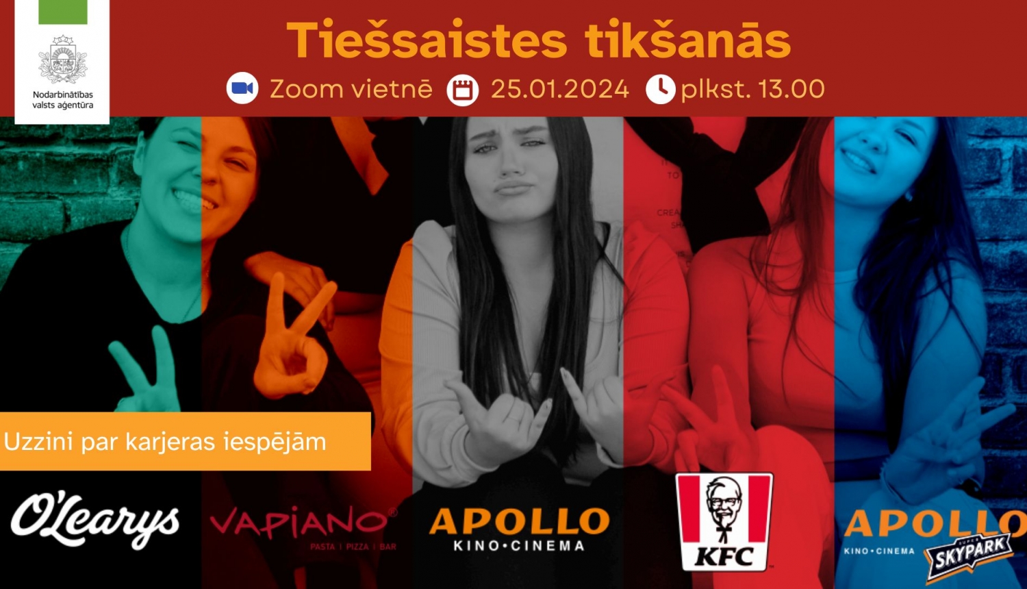 Tiešsaistes tikšanās par darba un karjeras iespējām ar APOLLO GROUP uzņēmumiem - KFC un O’Learys