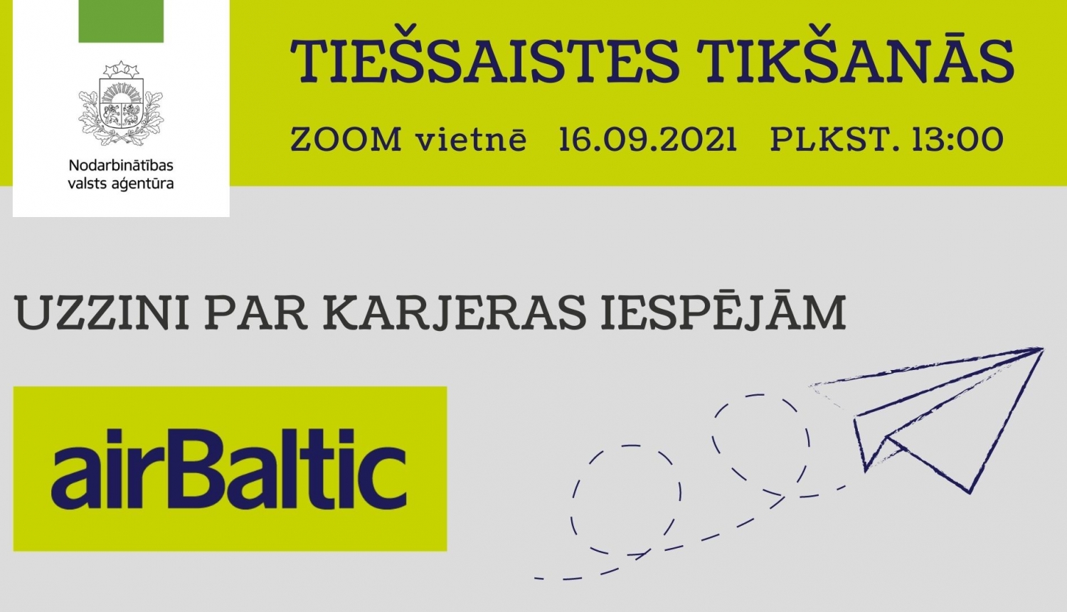 Tiešsaistes tikšanās par karjeras iespējām AS "Air Baltic Corporation AS"